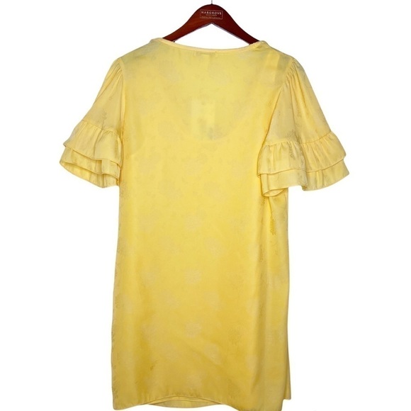 CHELSEA & VIOLET NWT Ruffle Sleeve Boho Peasant Dress Size Small in Maize Yellow - Picture 8 of 14